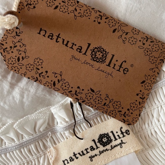 NATURAL LIFE silky white tennis skort w/ smocked waist- NEW - Picture 5 of 12